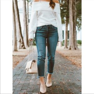 Parker Smith Step-Hem Straight Cropped Jeans 29